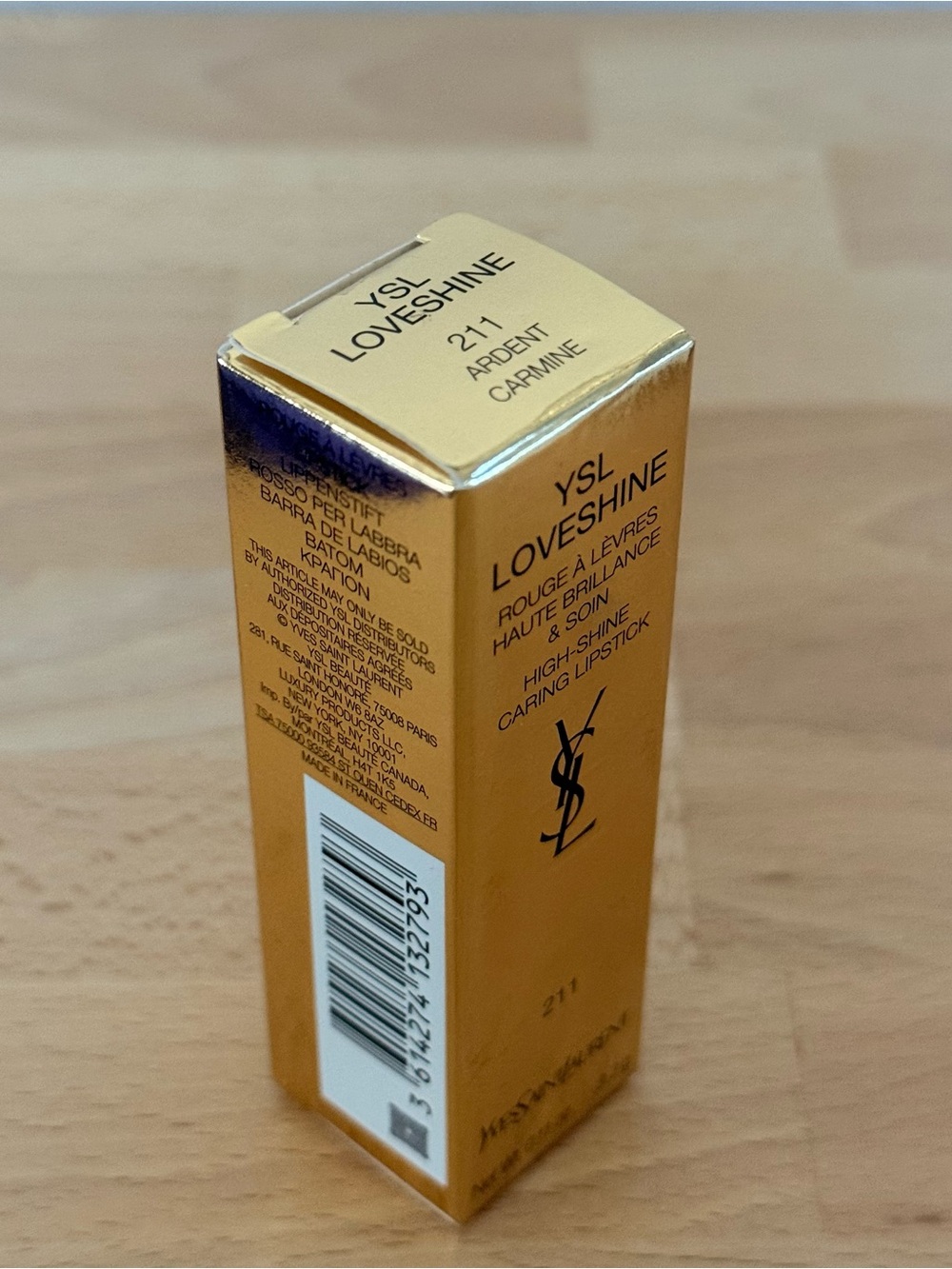 Yves Saint Laurent YSL LoveShine Lipstick 211 Carmine Red - Picture 4 of 6